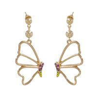 Butterfly Crystal Earrings New Fashion Cute Earrings Wholesale sku image 3