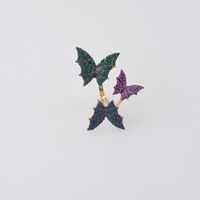 Color Tridimensional Tres Anillos De Mariposa Flash Diamante Micro-set Circón Anillo De Dedo Índice Abierto Para Mujeres Al Por Mayor sku image 2