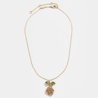 New Simple Zircon Flower Pendant Necklace For Women Wholesale sku image 1