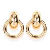 Exaggerated Geometric Alloy Electroplating Earrings New Alloy Round Earrings Wholesale sku image 1