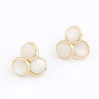 Boutique Korean Fashion Sweet And Simple Opal Personalized Earrings main image 3