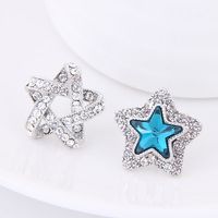 Boutique Korean Fashion Sweet Ol Flash Diamond Lucky Star Personality Earrings main image 3