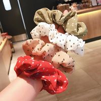 Korean New Sweet And Cute Polka Dot Cheap Scrunchies Wholesale main image 1