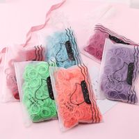 100 قطعة من 3 سنتيمتر اللون Scrunchies المطاط الفرقة رخيصة بالجملة main image 6