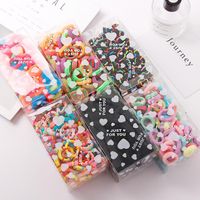 Korean Children&#39;s Hair Accessories Girls 100 Boxed Towel Ring Baby Hair Ring Rubber Band Hair Rope main image 3