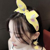 Korean New Fashion Cute Tassel Streamer Bow Tie Cheap Headband Wholesale main image 4