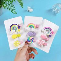 Korean Cute Color Lollipop Rainbow Cheap Hairpin Wholesale main image 1