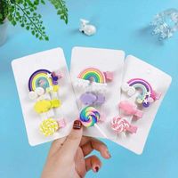 Korean Cute Color Lollipop Rainbow Cheap Hairpin Wholesale main image 2