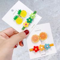 New Fashion Fruit Side Clip Color Cheap Flower Hairpin Wholesale main image 4