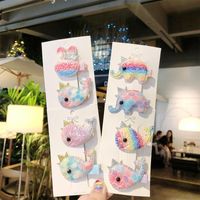 Korean Children's Glitter Whale Elephant Cartoon Cheap Hairpin Wholesale main image 5