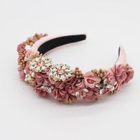 New Fashion Baroque Flowers Rhinestones Exaggerated Headband Wholesale sku image 4