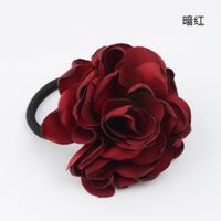 Koreanische Neue Mode All-match Stoff Haarschmuck Simulation Blume Gummiband Kamelie Rose Haar Ring Kopf Bedeckung Frauen sku image 4