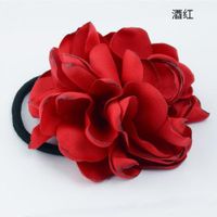 Koreanische Neue Mode All-match Stoff Haarschmuck Simulation Blume Gummiband Kamelie Rose Haar Ring Kopf Bedeckung Frauen sku image 3