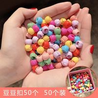 100 Pieces Of Colorful Flower Hairpin Beanie Clips Korean Girls Small Hair Clips sku image 7