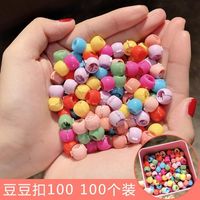 100 Pieces Of Colorful Flower Hairpin Beanie Clips Korean Girls Small Hair Clips sku image 9