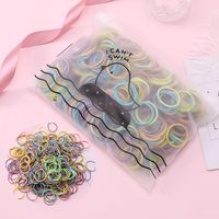 100 Stück 3cm Nylon Kinder Verletzen Nicht Das Haar Gummiband Kopfs Eil Mädchen Baby Farbe Gummiband Haars Eil Haarschmuck sku image 2