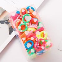 Korean Children&#39;s Hair Accessories Girls 100 Boxed Towel Ring Baby Hair Ring Rubber Band Hair Rope sku image 4