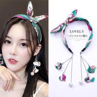Korean New Fashion Cute Tassel Streamer Bow Tie Cheap Headband Wholesale sku image 2