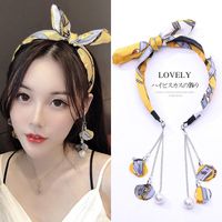 Korean New Fashion Cute Tassel Streamer Bow Tie Cheap Headband Wholesale sku image 4