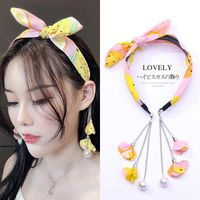 Korean New Fashion Cute Tassel Streamer Bow Tie Cheap Headband Wholesale sku image 5