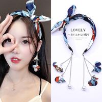 Korean New Fashion Cute Tassel Streamer Bow Tie Cheap Headband Wholesale sku image 7