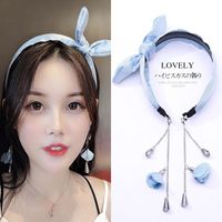 Korean New Fashion Cute Tassel Streamer Bow Tie Cheap Headband Wholesale sku image 8