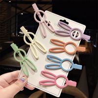 New Fashion Candy Color Word Clip Color Hollow Side Clip Love Heart Cheap Hairpin Wholesale sku image 1
