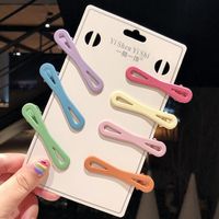 New Fashion Candy Color Word Clip Color Hollow Side Clip Love Heart Cheap Hairpin Wholesale sku image 5