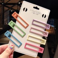 New Fashion Candy Color Word Clip Color Hollow Side Clip Love Heart Cheap Hairpin Wholesale sku image 8