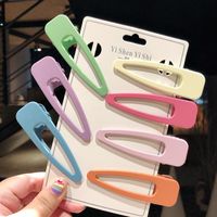 New Fashion Candy Color Word Clip Color Hollow Side Clip Love Heart Cheap Hairpin Wholesale sku image 9