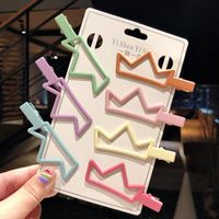 New Fashion Candy Color Word Clip Color Hollow Side Clip Love Heart Cheap Hairpin Wholesale sku image 10