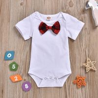New Fashion Solid Color Long-sleeved Outerwear White Short-sleeved Underwear Two-piece Cotton Children&#39;s Clothing Wholesale main image 4