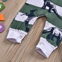 Spring New Dinosaurs Covered With Printed Long-sleeved Dark Buckle Jumpsuit Wholesale main image 5