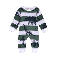Spring New Dinosaurs Covered With Printed Long-sleeved Dark Buckle Jumpsuit Wholesale main image 6