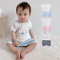 Summer New 0-3 Year Old Baby Cartoon Bunny Balloon Open Shoulder Clothing Wholesale main image 6
