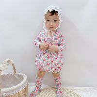 Summer Children&#39;s Clothing New Korean 0-3 Year Old Female Treasure Multicolor Flower Clothes Wholesale main image 6