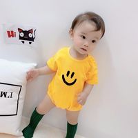 Summer New 0-3 Year Old Female Baby Infant Smile Han Leisure Loose Short Sleeve Wholesale main image 4
