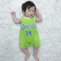 Summer Baby Sleeveless Vest Baby Basketball Uniform Baby Jumpsuit Wholesale main image 4