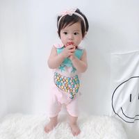 Summer Cotton Jumpsuit 0-6 Months Baby Color Fishtail Printed Vest Wholesale main image 5
