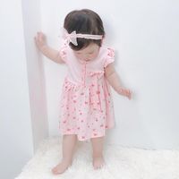 Summer Children&#39;s Clothing Sweet And Cute Full Printed Vest Dress Wholesale main image 6