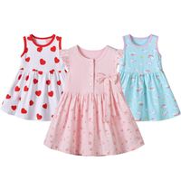 Summer Children&#39;s Clothing Sweet And Cute Full Printed Vest Dress Wholesale main image 3