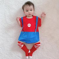 New Baby Clothes 3-6 Months Baby Cartoon Short Sleeve Thin Jumpsuit Wholesale main image 5