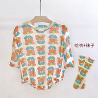 Summer Children&#39;s Clothing New Korean 0-3 Year Old Female Treasure Multicolor Flower Clothes Wholesale sku image 5