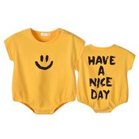 Summer New 0-3 Year Old Female Baby Infant Smile Han Leisure Loose Short Sleeve Wholesale sku image 9