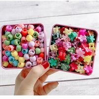 100 Pieces Of Colorful Flower Hairpin Beanie Clips Korean Girls Small Hair Clips main image 3