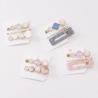 Korean Pearl Crystal Cheap Hairpin Wholesale Set main image 3