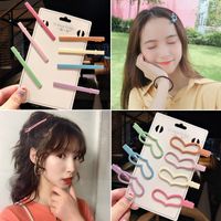 New Fashion Candy Color Word Clip Color Hollow Side Clip Love Heart Cheap Hairpin Wholesale main image 6