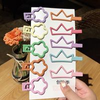 New Fashion Candy Color Word Clip Color Hollow Side Clip Love Heart Cheap Hairpin Wholesale main image 5
