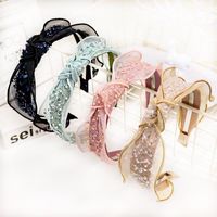 Korean New Fashion Cloth Lace Sequins Cheap Headband Wholesale main image 2