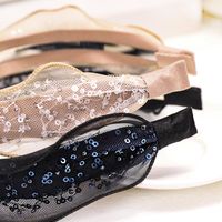 Korean New Fashion Cloth Lace Sequins Cheap Headband Wholesale main image 3